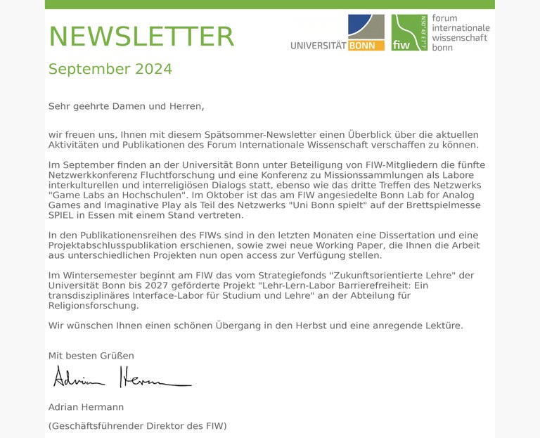 Newsletter September 2024